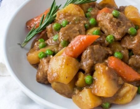 Pea and Potato Lamb Casserole